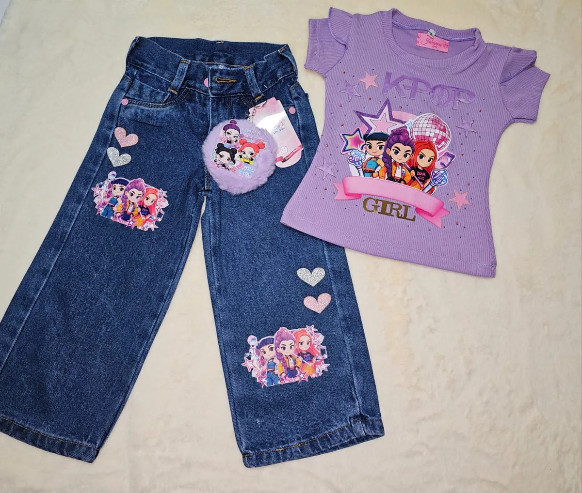 Conjunto jean Mariposa Lila