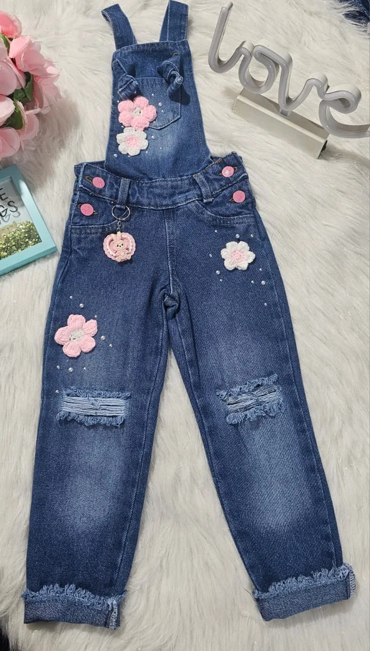 Overol corazon denim imagen 3